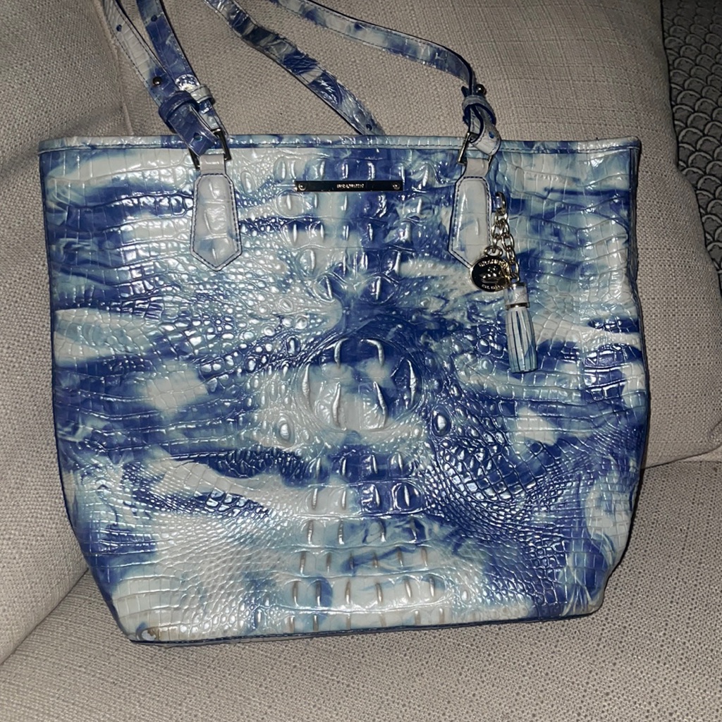 Brahmin Chambray Ellen Tote Melbourne Leather